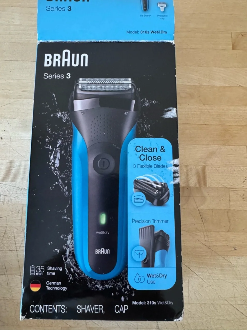 Braun Series 3 Rechargeable Electric Shaver — Blue
